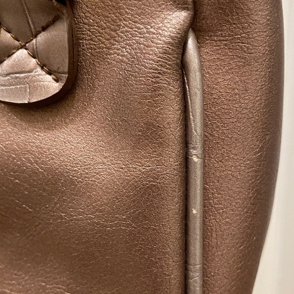 Y2K Liz Claiborne Rose Gold Shoulder Bag - Picture 7 of 13